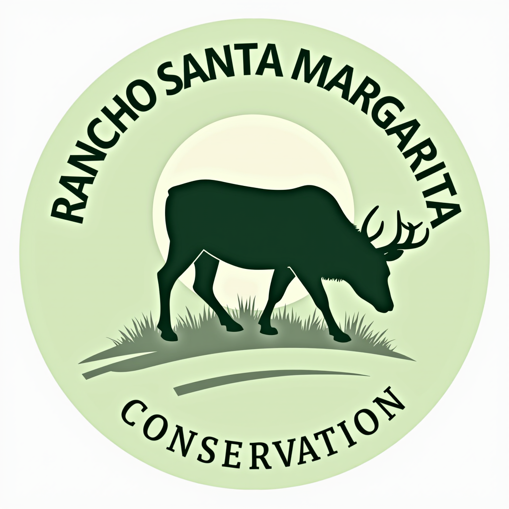 Rancho Santa Margarita Chamber Of Commerce logo featuring wildlife conservation imagery with forest green background and cream text